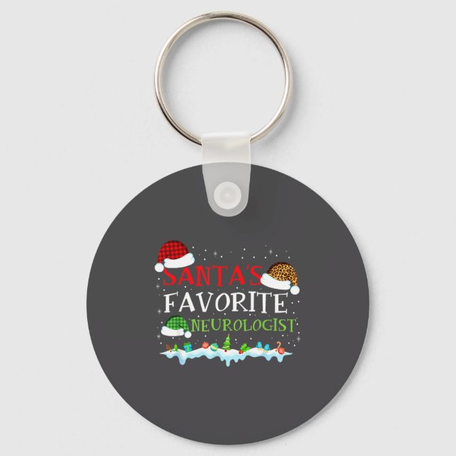 Fun Favorite Santa s Neurologist Tee Keychain (Front)