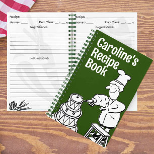 Fun Female Cook's Cookery Recipe Notebook