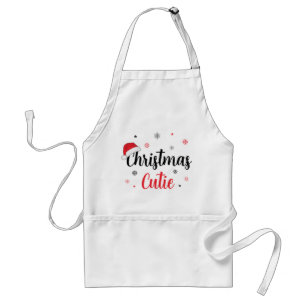 Fun Festive Christmas Cutie Santa Hat Adult Apron