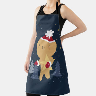 Fun festive Christmas Gingerbread man Apron
