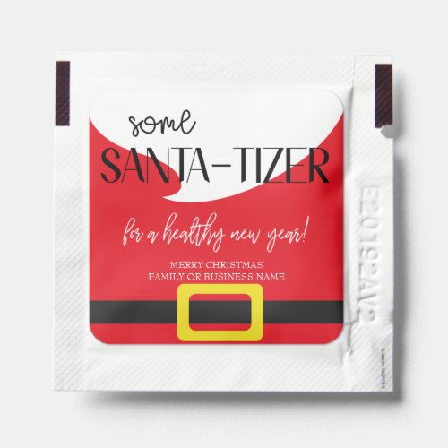 Fun festive Christmas Santa_tizer custom Message Hand Sanitizer Packet