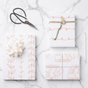Fun Festive Coral Color F1B9A3 Wrapping Paper