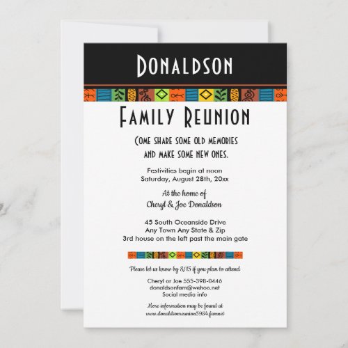 Fun Festive Family Reunion or Party Invitation