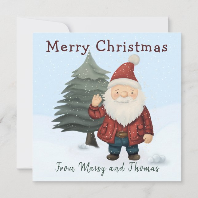 Fun Festive Kids Christmas Card for Friends (Front)