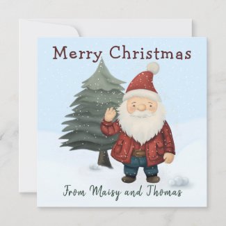 Fun Festive Kids Christmas Card for Friends
