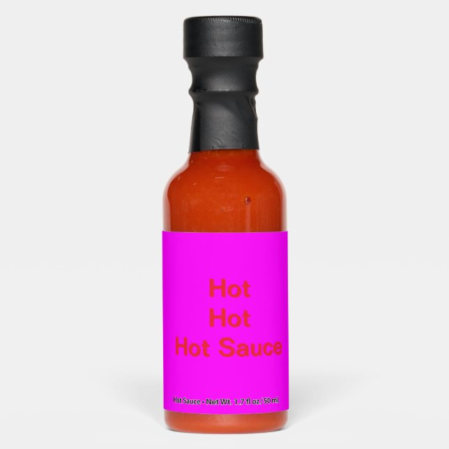 Fun Festive Modern Chic Hot Sauces (Front)