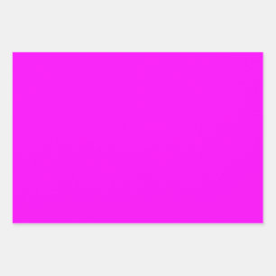 Fun Festive Modern Chic Solid Bright Pink Magenta  Wrapping Paper Sheets