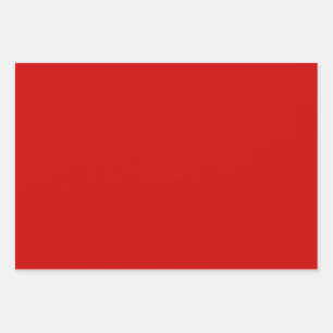 Fun Festive Modern Chic Solid Red Wrapping Paper Sheets