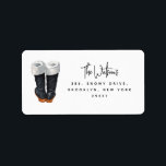 Fun Festive Santa's Boots Christmas Return Address Label<br><div class="desc">Enhance your holiday greetings with the heart-warming touch of our Fun Santa's Christmas return address labels. Adorned with a pair of Father Christmas's famous boots, these labels add a magical touch to your envelopes. Designed to perfectly coordinate with our Festive Clothesline stationery, these labels will elevate the look of your...</div>