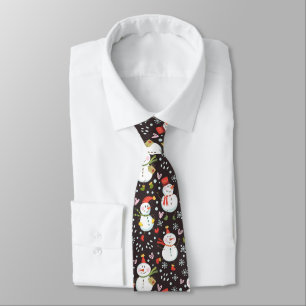 Fun Festive Snowman Christmas Winter Neck Tie
