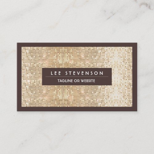 Fun Sparkly Gold Sequin Retro Business Card