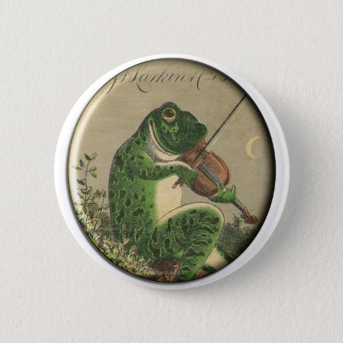 Fun Fiddling Frog Button