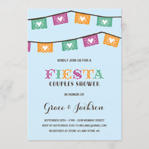 Fun Fiesta Couples Wedding Shower Invitation