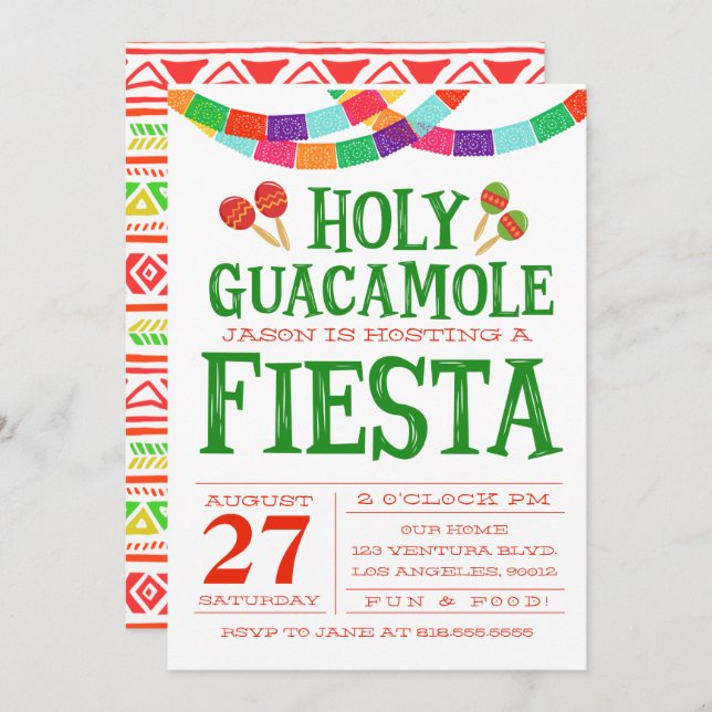 FUN FIESTA INVITATION! INVITATION (Front/Back)
