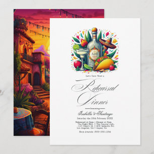 Fun Fiesta "Let's Taco 'Bout a Rehearsal Dinner" Invitation