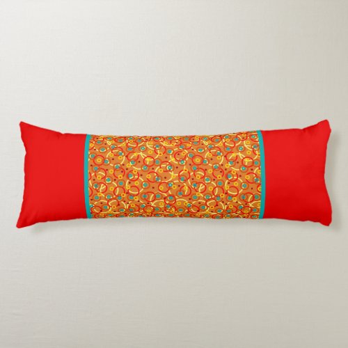 Fun Fiesta Party Bright Colors Graphic Print Body Pillow