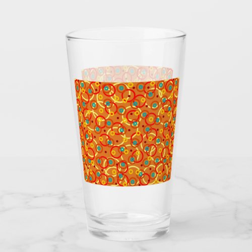 Fun Fiesta Party Bright Colors Graphic Print Glass