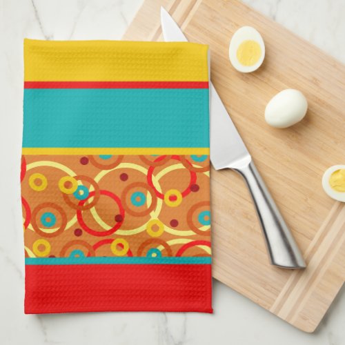 Fun Fiesta Party Bright Colors Graphic Print Kitchen Towel