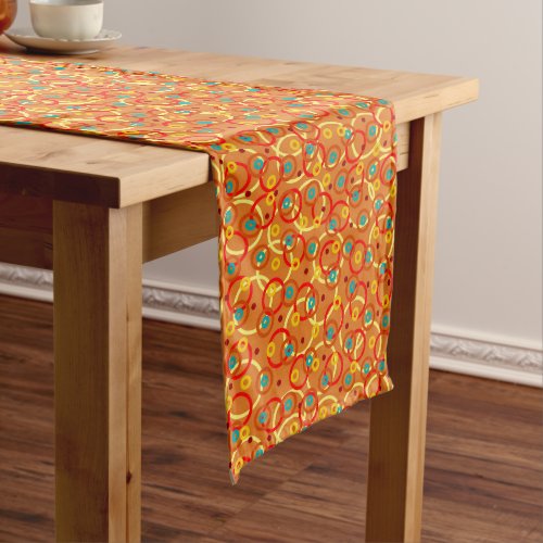 Fun Fiesta Party Bright Colors Graphic Print Long Table Runner