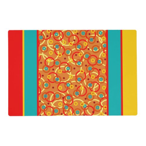 Fun Fiesta Party Bright Colors Graphic Print Placemat