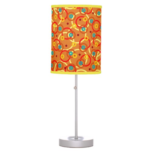Fun Fiesta Party Bright Colors Graphic Print Table Lamp