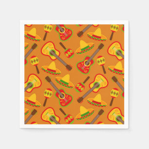 Fun Fiesta party pattern paper napkins