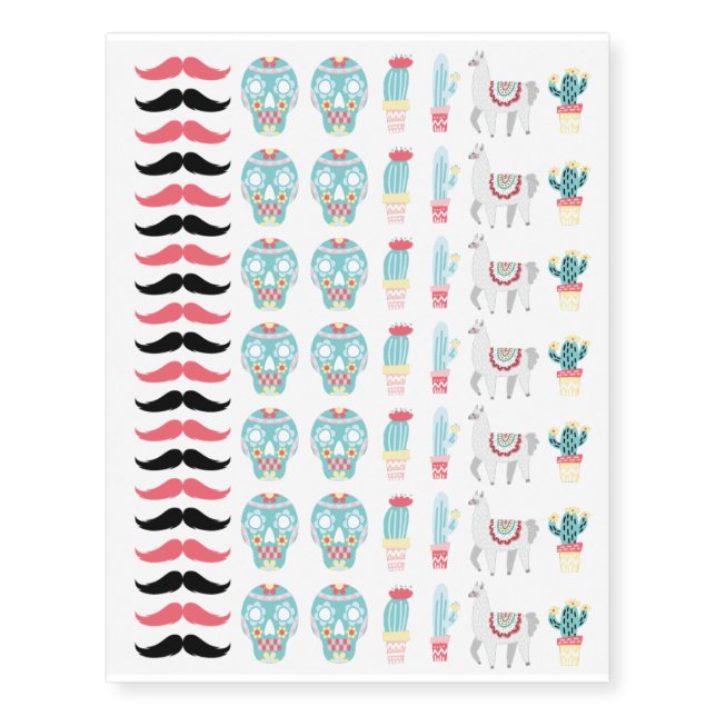 Fun Fiesta Temporary Tattoos (Front)