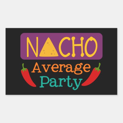 Fun Fiesta word art party sticker Nacho