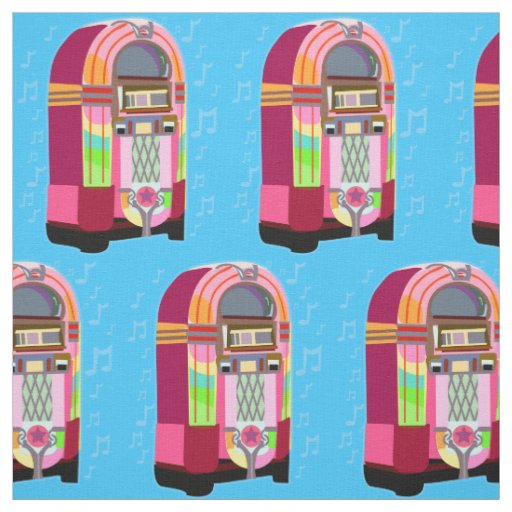 Fun Fifties Jukeboxes Fabric