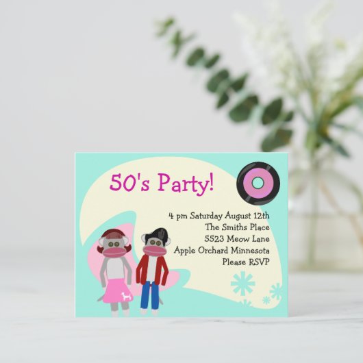 Fun Fifties Sock Monkey Shindig (Standing Front)