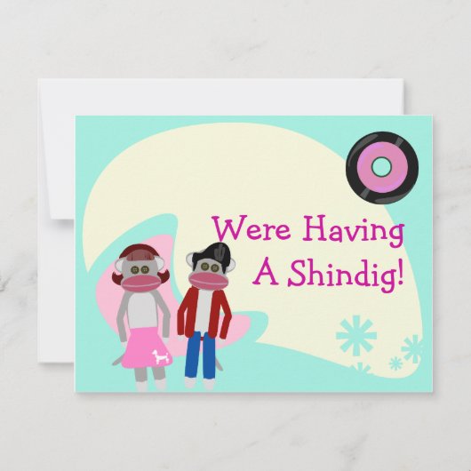 Fun Fifties Sock Monkey Shindig (Back)