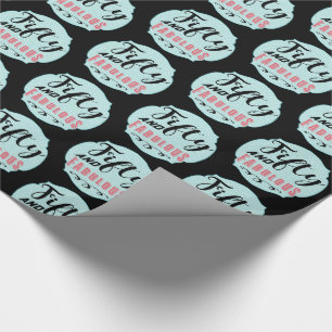 Fun Fifty and Fabulous Birthday Gift Wrap