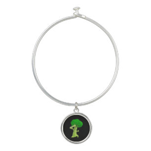 Fun Fighting Broccoli Bangle Bracelet - Custom