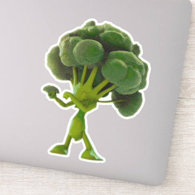 Fun Fighting Broccoli Sticker - Customizable Quirk (Detail)
