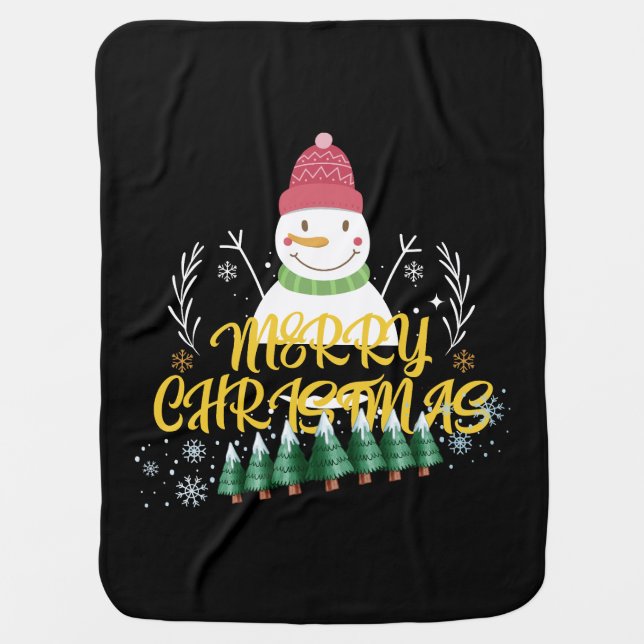 Fun filled Christmas design Baby Blanket (Front)