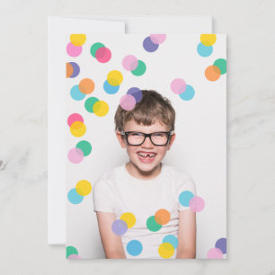 Fun-Filled Confetti Shower Kids Birthday Party Invitation