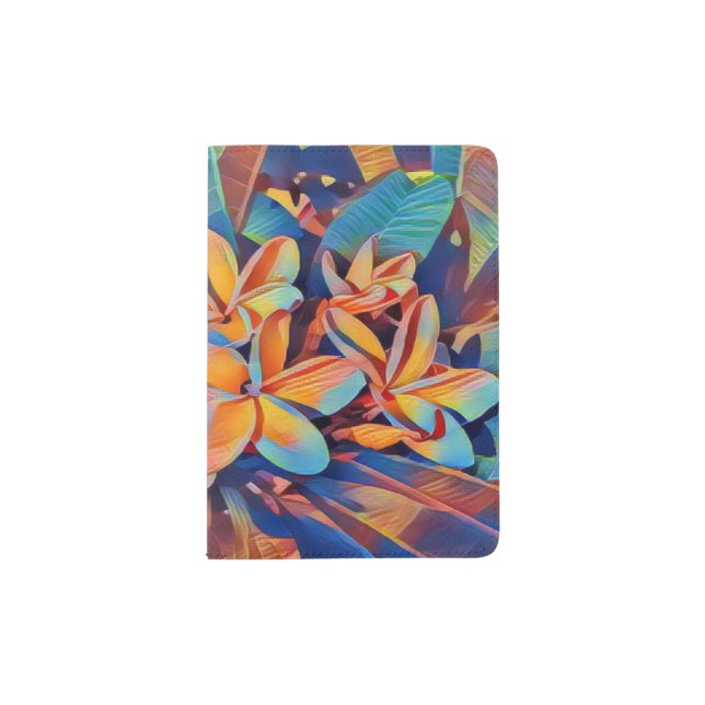 Fun-filled frangipani passport holder (Front)