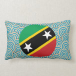 Fun Filled, Round flag of Saint Kitts and Nevis Lumbar Pillow