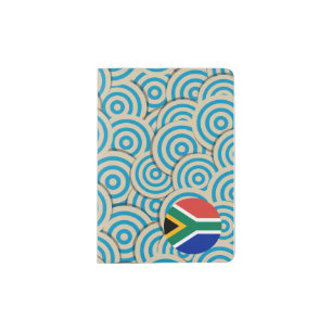 Fun Filled, Round flag of South Africa Passport Holder