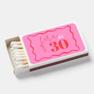 Fun 'Fire at 30' Birthday Matchboxes