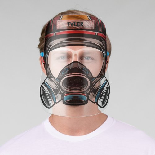 Fun Fire Fighter Gas Mask with Custom Name