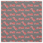 Fun Fire Trucks Gray Fabric