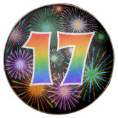 Fun Fireworks, Rainbow Pattern "17" Event # Chocolate Covered Oreo (Front)
