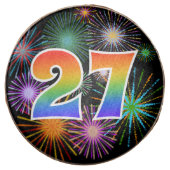 Fun Fireworks, Rainbow Pattern "27" Event # Chocolate Covered Oreo (Front)