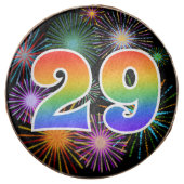 Fun Fireworks, Rainbow Pattern "29" Event # Chocolate Covered Oreo (Front)