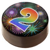 Fun Fireworks, Rainbow Pattern "2" Event # Chocolate Covered Oreo (Angled)