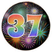 Fun Fireworks, Rainbow Pattern "37" Event # Chocolate Covered Oreo (Front)