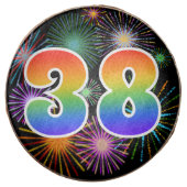 Fun Fireworks, Rainbow Pattern "38" Event # Chocolate Covered Oreo (Front)