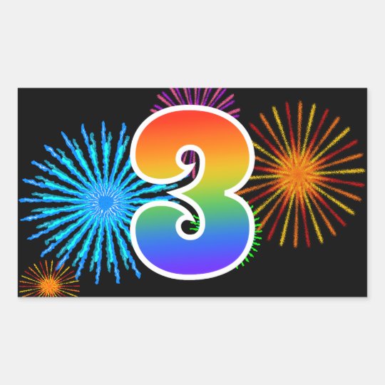 Fun Fireworks + Rainbow Pattern 