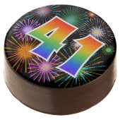 Fun Fireworks, Rainbow Pattern "41" Event # Chocolate Covered Oreo (Angled)